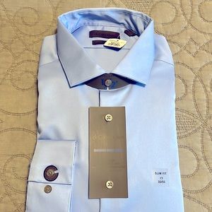 Calvin Kline blue button-down dress shirt - Slim fit / size 17 32/33
